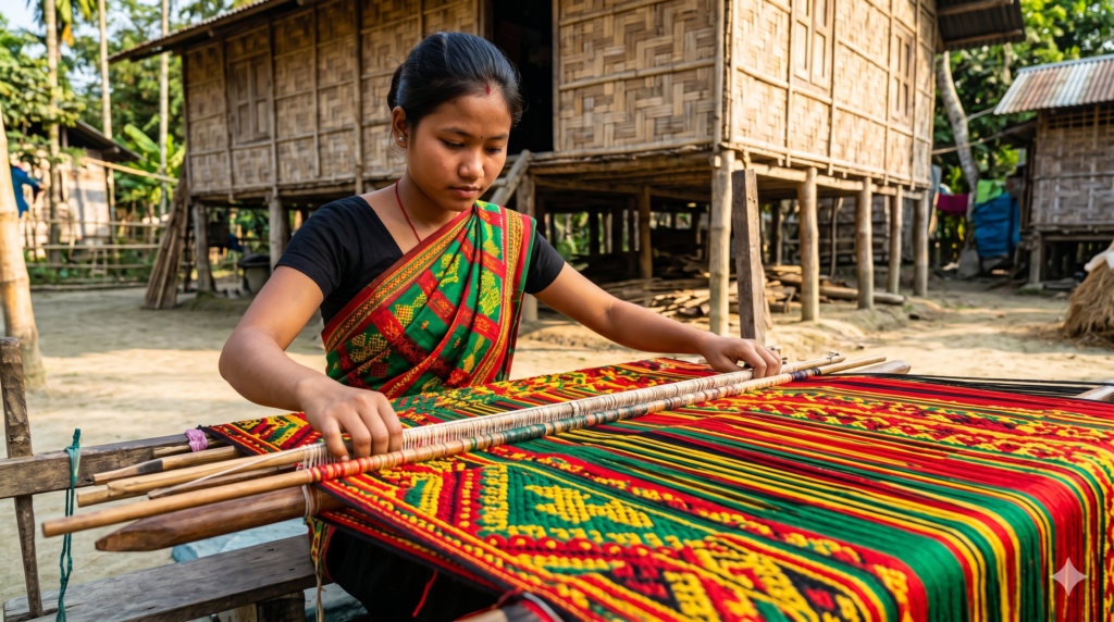 माजुली की वस्त्र कला: आध्यात्मिक सत्र संस्कृति The textiles of Majuli