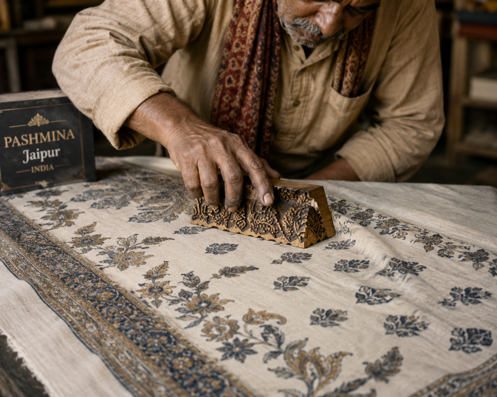 block printing saree